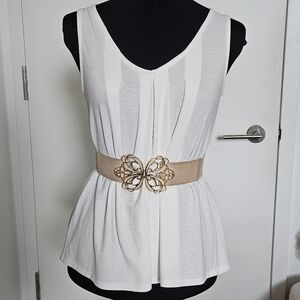 🔴Rienda Gyaru Japanese Pleated Tank With Bow Back Cutout